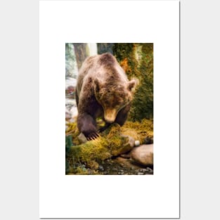 Mystic Grizzly Bear in the Forest Posters and Art